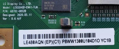 T-CON PARA TV LG / NUMERO DE PARTE 6871L-6458L / 6870C-0852B / 6458L / PANEL LE480AQN(EP)(C1) / MODELO OLED48A1UA / OLED48A1UA.BUSYLJR	 - Imagen 3